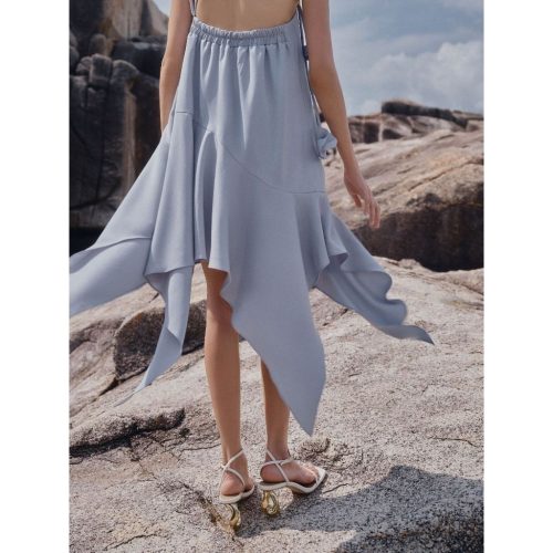 Rime Side Slit Long Sundress_JO202.8_Joven Brand_ชุดเดรสยาว Rime พร้อมสายปาดไหล่สองชิ้น