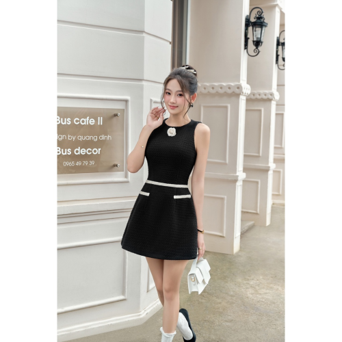 Cocobebe Brand-FEMAL MINI DRESS_CO200.3 ชุดเดรสแขนกุดลายดอกไม้