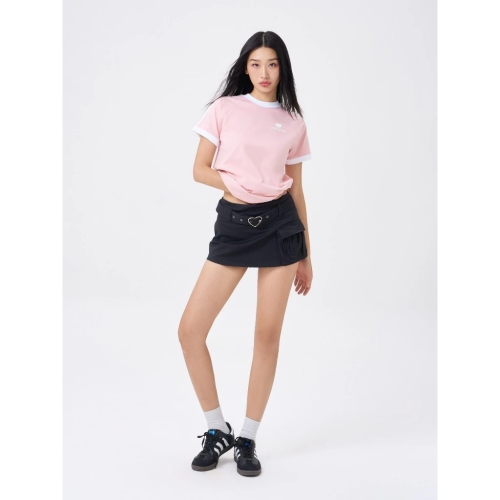 Linlin Mini Skirt_CA.46.37_Cara Club Brand_กระโปรงทรงบ็อกซ์ผู้หญิง Linlin มีขอบเอวกลาง