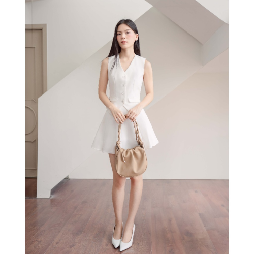 Yory Flared Pleated Skirt_RE1.20_Rechic Brand_กระโปรงเทนนิส Yory ทรงบานจับจีบ สไตล์เทนนิส อ่อนเยาว์และมีชีวิตชีวา