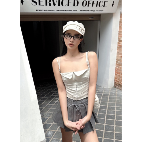 Caily Corset Top_BV.58.13_B’vilys Brand_ เสื้อรัดตัวมีซิปข้าง