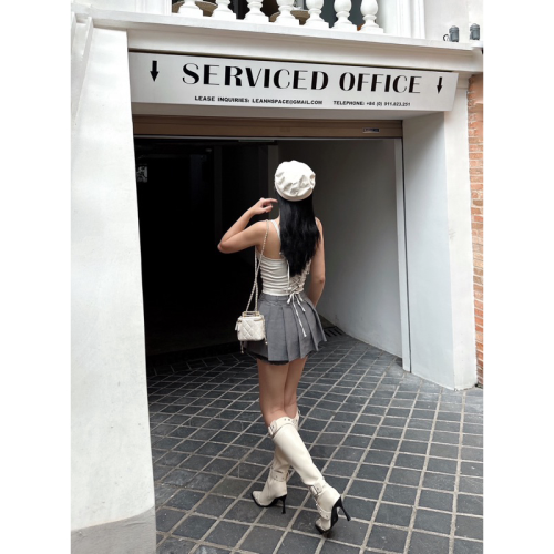 Gather Skirt _Cindy Skirt_BV.58.3_B’vilys Brand_กระโปรงซินดี้ กระโปรงมีซับใน