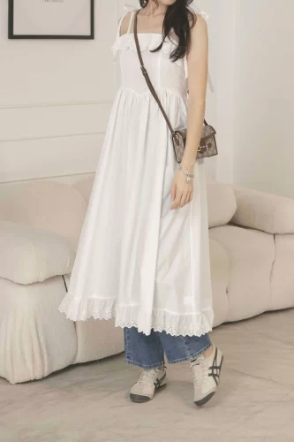 Sundress_ RORIE LACE DRESS_1DD1369_Anacoco Brand_ ชุดลูกไม้โรรี่