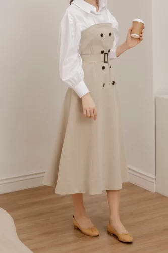 House Dress_ TRENCH DRESS_1DD1398-1_Anacoco Brand_ ชุดเดรสเทรนช์