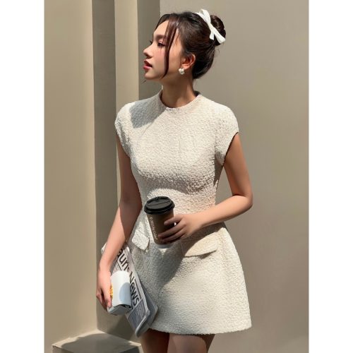 Fluttering Short sleeves Dress_CO51.4_Colin Brand_ชุดเดรสสั้นสตรีแขนพลิ้วไหว