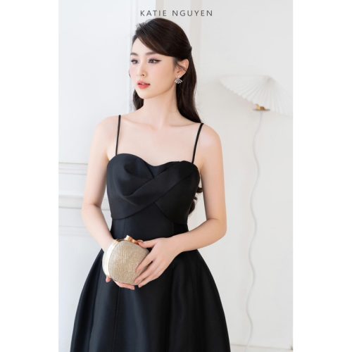 Gabril Midi Dress_KA26.12_KATIE NGUYEN Brand_Gabril Midi Dress เดรสเกาะอกบิด