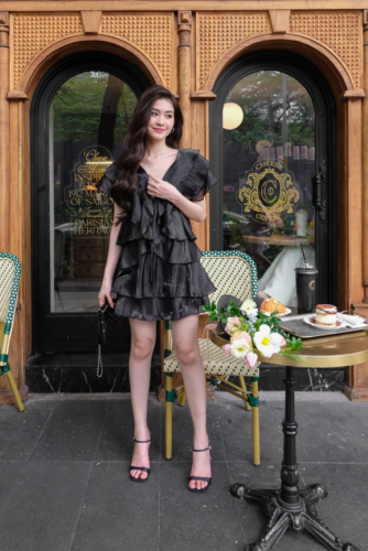 Mini Dress_Linsey Mini Dress_RR24DN13_RUBIES Brand_ชุดเดรสสั้นลินซีย์