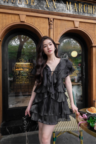 Mini Dress_Linsey Mini Dress_RR24DN13_RUBIES Brand_ชุดเดรสสั้นลินซีย์