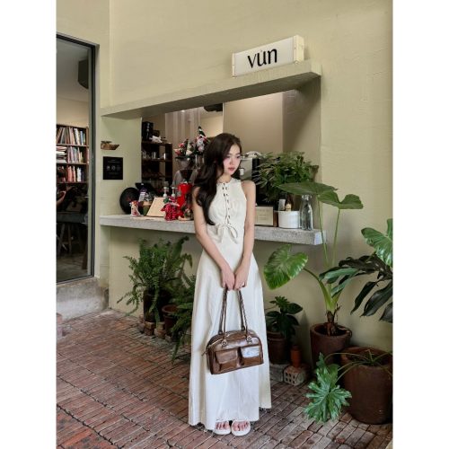 EMRI Tie Rope Maxi Dress_GO196.6_Goutdejun_ชุดเดรสผู้หญิง ดีไซน์ด้วยเข็มขัดตัวยาว ประดับด้วยเข็มขัด EMRI