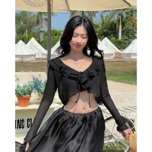 Harri Set_Bra+Cardigan_196.2_Goutdejun_ชุดคาร์ดิแกนโครเชต์สตรีพร้อม HARRI TOP Bra