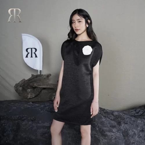 Black Puff Sleeve Straight Dress_RA49.18_อาหรับ Brand_PRIME 17