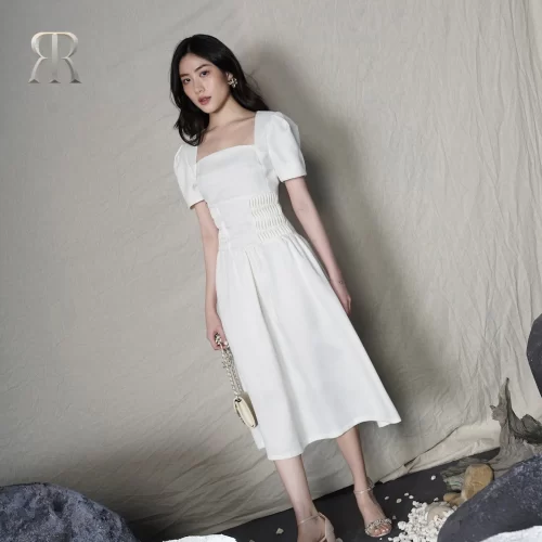 White Square A Line Dress_RA49.7_อาหรับ Brand_PRIME 05