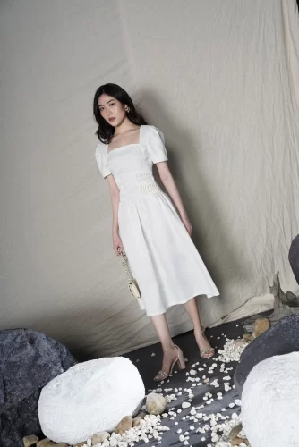 White Square A Line Dress_RA49.7_อาหรับ Brand_PRIME 05