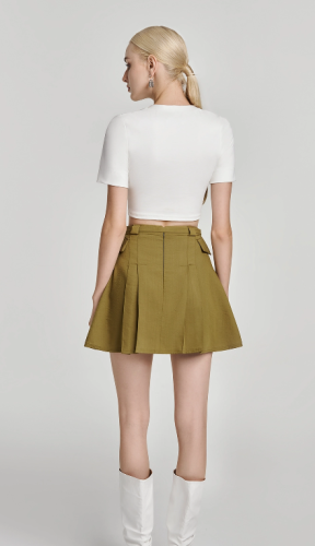 JUPITER PLEATED MINI SKIRT WITH BELT_DE37.18_DEAR JOSÉ Brand