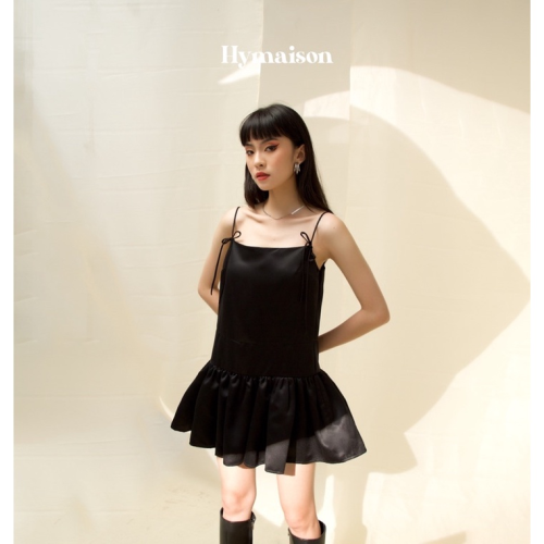 Liuliu Flared Pleated Mini Dress_HY203.18_Hy Maison Brand_ชุดดอกไม้หลิวหลิว