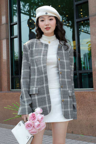 Blazer_Women’s Grace Outer Jacket_RR24KK01_RUBIES BRAND_เสื้อแจ็คเก็ตสตรีตัวนอก Grace