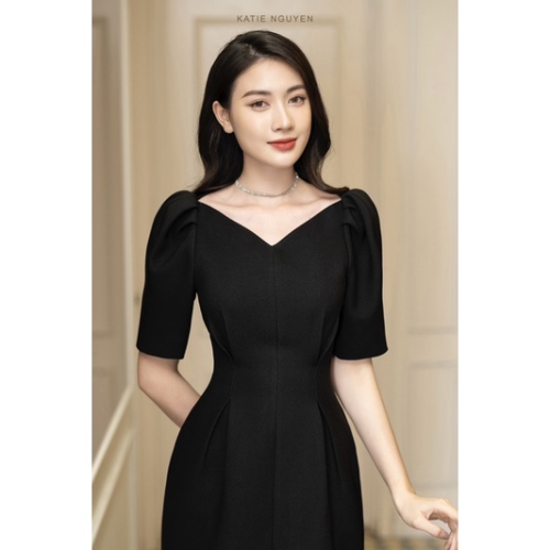 Hebe Side Slit Sheath Dress_KA26.9_KATIE NGUYEN Brand_เดรสฮีบี้ผ่าหน้า