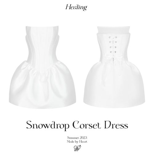 Corset Snowdrop Short Dress _HE11.12_Healingg Official Brand_ชุดรัดตัว Snowdrop Healing