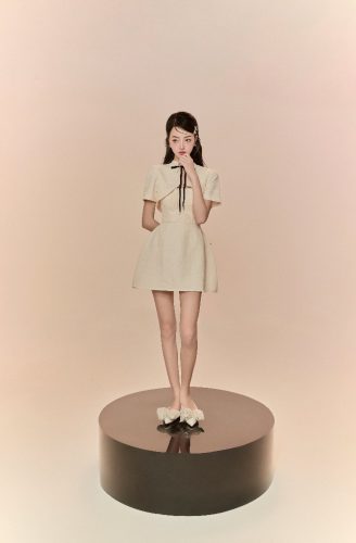 Celi Mini Dress_JO24.16_JOIE DES ROSES Brand_ชุดเดรสสายเดี่ยว Celi หยาบ