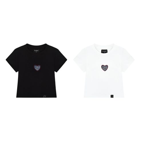 Women’s Cute Heart Croptop_PR44.13_Pradies Brand_เสื้อครอปผู้หญิงทรงสลิมรูปหัวใจน่ารัก