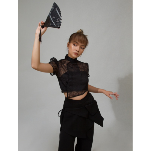 Aki Croptop Shirt_HY203.1_Hy Maison Brand_เสื้อ Croptop Aki