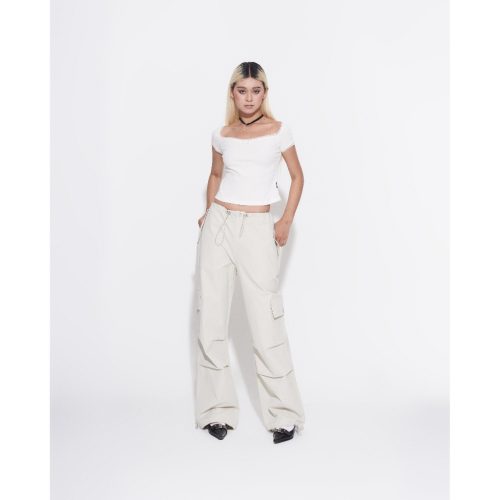 Wide Tube With Pockets Trousers _PR44.3_PRADIES_กางเกงกระโดดร่มขากว้างมีกระเป๋ากล่อง Parachute