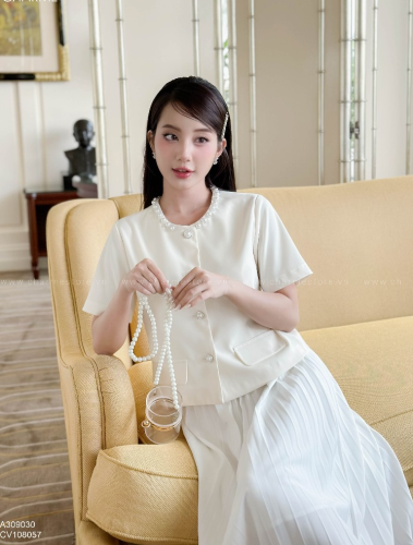 Freesize Long Pleated Skirt_8057_Charme Brand_กระโปรงผู้หญิงจับจีบตัวยาวขนาดฟรีไซส์