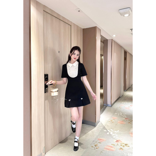 Neck Beaded Flared Short A Line Dress_AR42.6_ARA Store Brand_เดรสคอบานทรงเอคอหิน V03