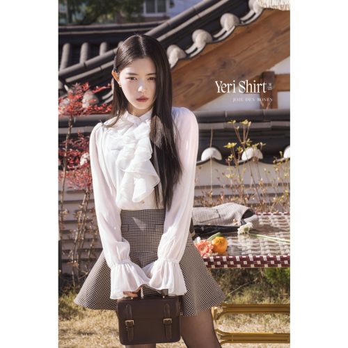 Yeri Ruffle Silk Shirt_ JO24.17_JOIE DES ROSES Brand_เสื้อไหมเยริ