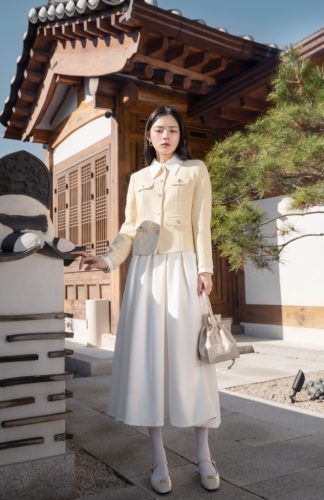 Phoebe Flared Gored Skirt_JO24.15_JOIE DES ROSES Brand_กระโปรงบาน text Phoebe Skirt