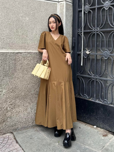 FLARE LONG Maxi DRESS_SI19.4_91 Signature Brand_ชุดเดรสปาร์ตี้หางปลายาวหรูหรา – FLARE LONG DRESS