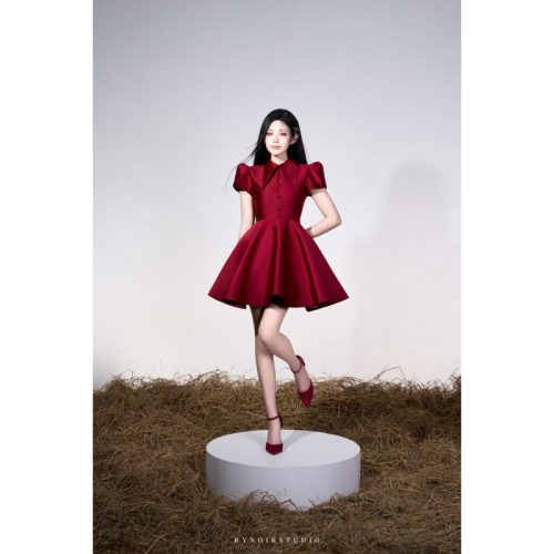 Poxie House Dress_BY57.3_Bynoir Studio Brand_ชุดเดรสคอปกแหลม Poxie