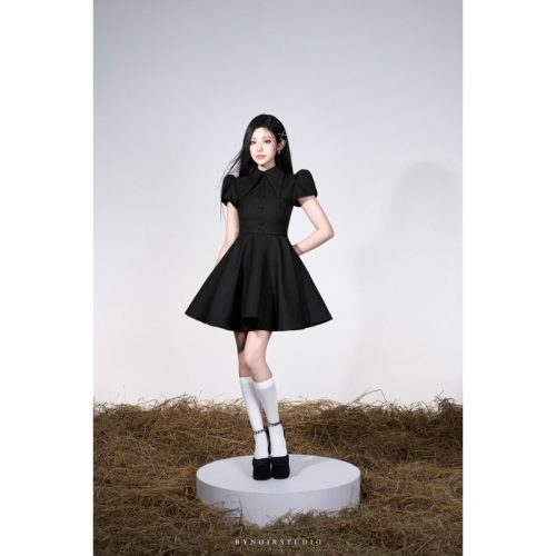 Poxie House Dress_BY57.3_Bynoir Studio Brand_ชุดเดรสคอปกแหลม Poxie