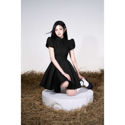 Poxie House Dress_BY57.3_Bynoir Studio Brand_ชุดเดรสคอปกแหลม Poxie