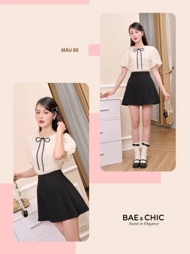 Silk Short Slevee Shirt_AB49_Bae &Chic Brand _เสื้อเบลาส์ผ้าไหมเนื้อนุ่ม เสื้อเชิ้ตแขนสั้น ใส่ทำงาน คาเฟ่ สตรีท