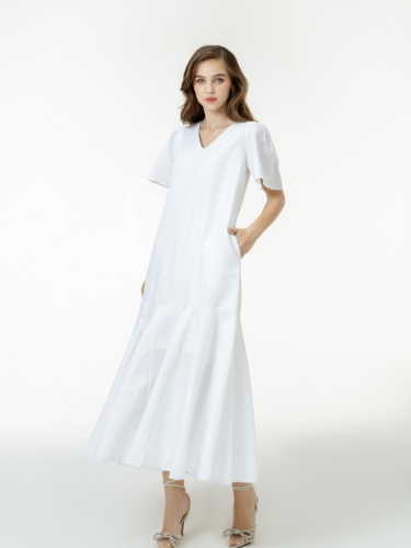 FLARE LONG Maxi DRESS_SI19.4_91 Signature Brand_ชุดเดรสปาร์ตี้หางปลายาวหรูหรา – FLARE LONG DRESS