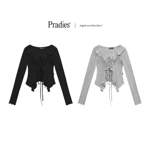 Women’s Bonnies Long Sleeve Blouse_PR44.8_Pradies Brand_เสื้อเบลาส์ผูกเชือกแขนยาวผู้หญิง Bonnies