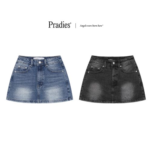 Women’s Grinding Jean Mini Skirt_PR44.9_Pradies Brand_กระโปรงยีนส์ผู้หญิงบด