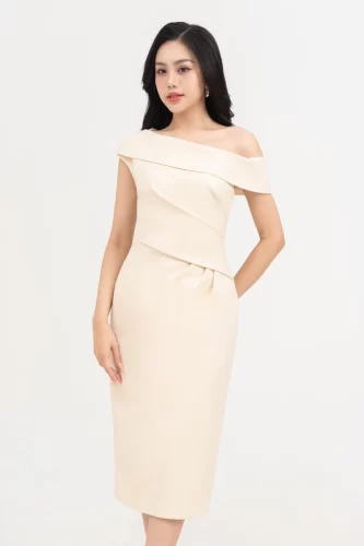 Off the Shoulder Body Dress_IV115.15_IVY MODA Brand_ชุดเดรสเปิดไหล่