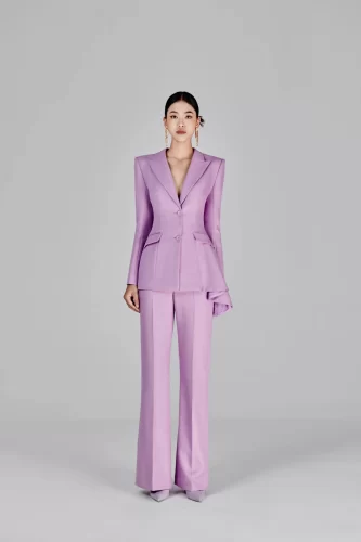 Sandy Lavender Asymetrical Blazer_LA68.13_L’allée Brand