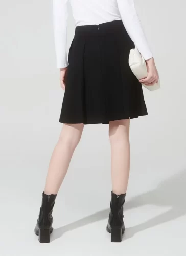 Naris Black Pleated Skirt_MI100.17_Miki Classic Brand_นริศเดรสยาวอัดพลีทสีดำ