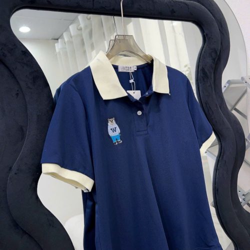 Short Sleeve Embroidered Polo_CH67.7_Charmie Brand_เสื้อโปโลแขนสั้นผู้หญิงปักปกรูปหมี สง่างาม ขนาดกลาง