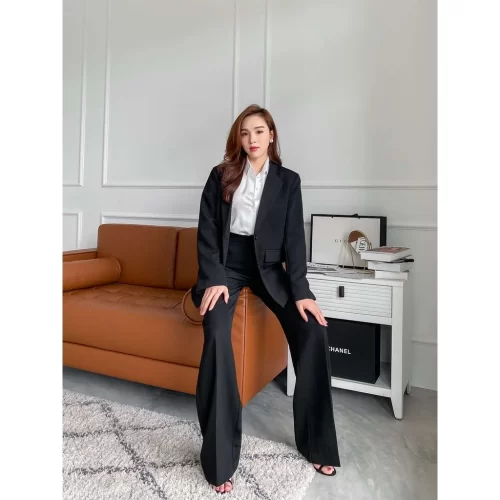 Set_Blazer+Panst_LO76.5_LOLA Brand_VEST SET กางเกงออฟฟิศสุดฮอตและเบลเซอร์ หลากสี สไตล์มินิมอล ชิคสำหรับใส่ทำงาน