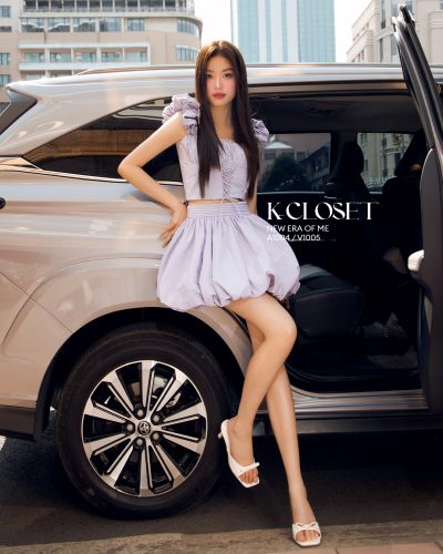 Purple Set (TOP +MINI SKIRT)_A1004+V1005_K CLOSET Brand