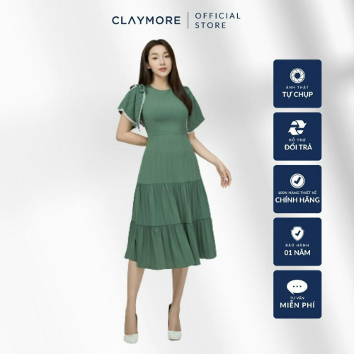 Midi Dress_CDX2S3F12901_Claymore Fashion Brand_Váy Đầm Midi