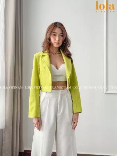 Linen Suit Set_Vest+Pants_LO76.9_LOLA Brand_เสื้อกั๊กลินินสีน้ำเงินและสีขาวพร้อมชุดหรูหรา