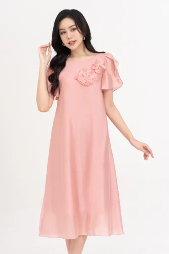 Ella Straight Dress_IV115.10_IVY MODA Brand_ชุดเอลล่า – ชุดชานเทียน