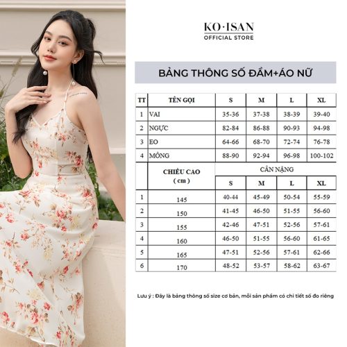 Sleeveless Midi Dress_21036516_KOISAN Brand_เดรสยาวสายเดี่ยวชายหาดลายดอกไม้