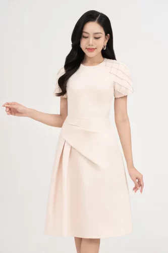 Flared Dress_IV115.11_IVY MODA Brand_ชุดเดรสแขนกุดมีสไตล์