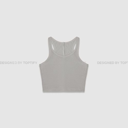 One Last Time Elastic Tank Top_AC223_TOPTIFY Brand _เสื้อครอปสามรูสำหรับผู้หญิง One Last Time Top ผลิตจากยางยืดจั๊มพ์ยืด